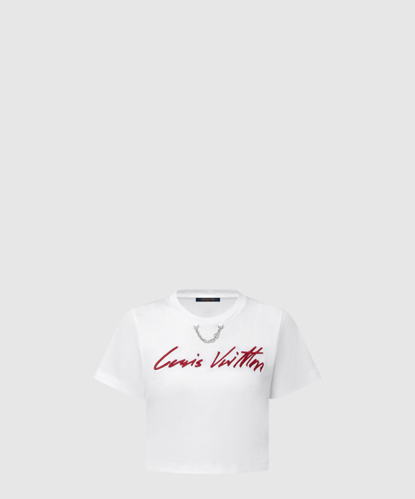 [LOUIS VUITTON-루이비통]커시브 시그니처 크롭 톱 1AHJHS