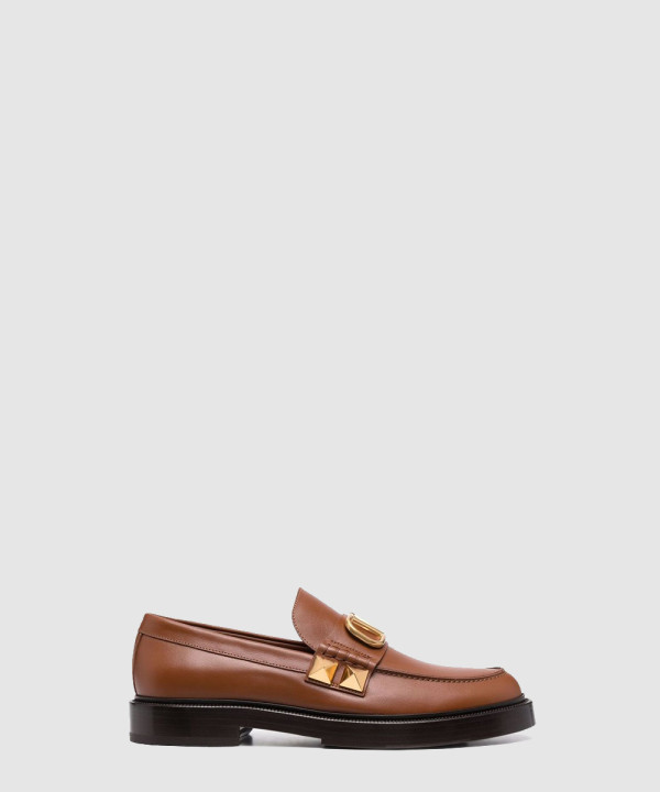[VALENTINO-발렌티노]가라바니 스터드 사인 가죽 로퍼