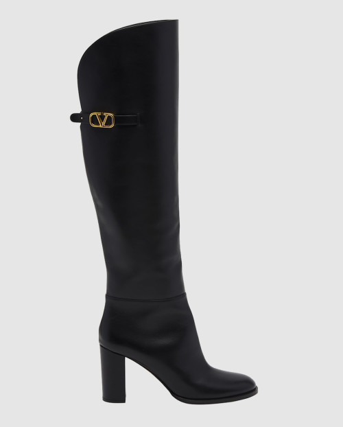 [VALENTINO-발렌티노]브이로고 오버더니 가죽 부츠