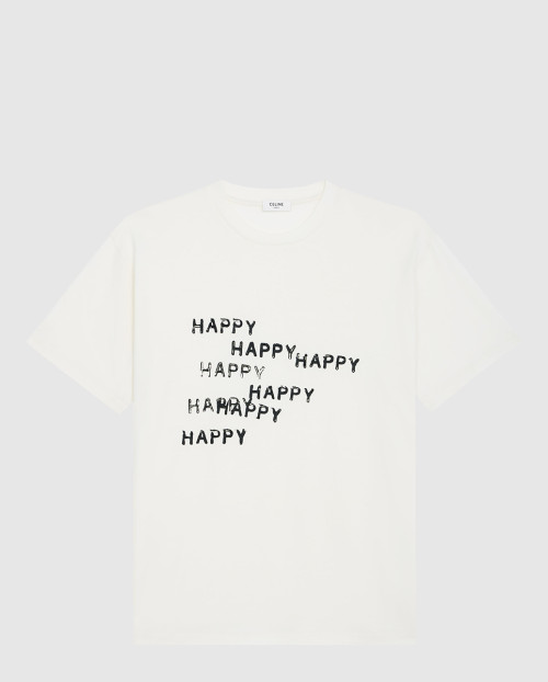 [CELINE-셀린느]Happy Happy 루즈 코튼 저지 티셔츠 RX06F6