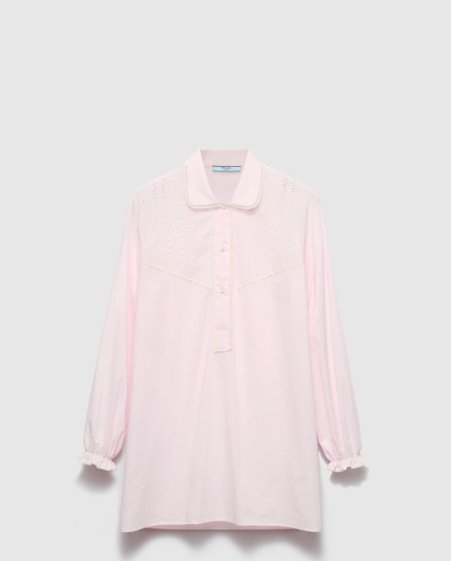[PRADA-프라다]자수 장식의 바티스트 셔츠 P451IR