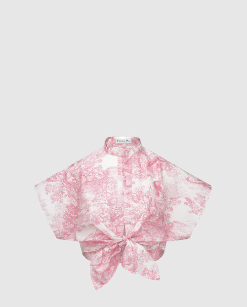 [DIOR-디올]Dioriviera 타이 크롭 블라우스 541B6