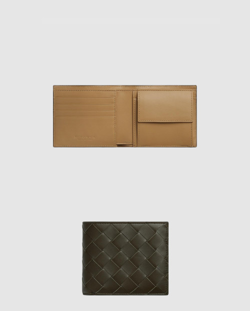 [BOTTEGA-보테가베네타]동전 지갑을 갖춘 인트레치아토 폴더형 지갑 749412