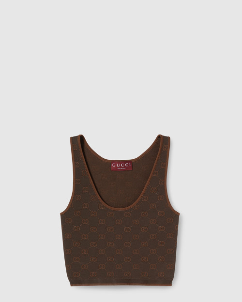 [GUCCI-구찌]스트레치 GG 비스코스 자카드 탱크 탑 ‎832793