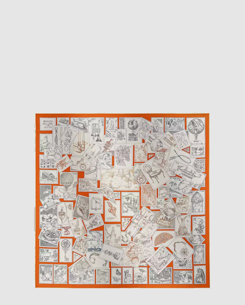 [HERMES-에르메스]Le Philateliste du Faubourg 스카프 90