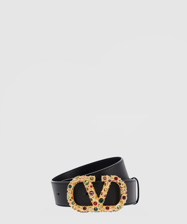 [VALENTINO-발렌티노]VLogo 시그니처 장식 가죽 벨트
