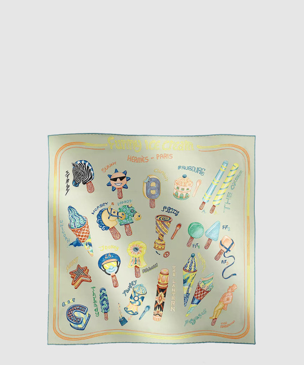 [HERMES-에르메스]Funny Ice Cream 스카프 90