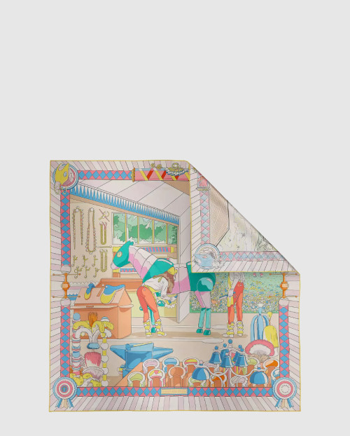 [HERMES-에르메스]Pony Pit Stop 더블 페이스 스카프 90