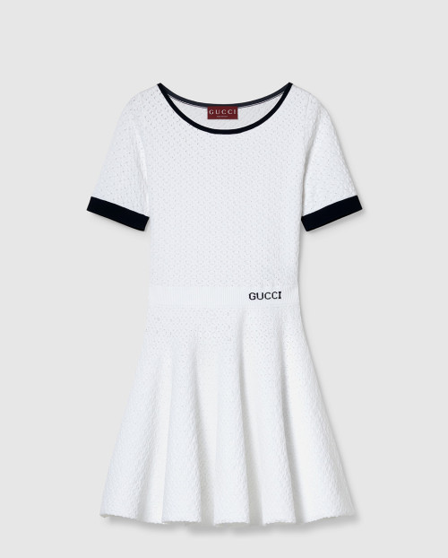 [GUCCI-구찌]인타르시아가 있는 패브릭 드레스 818745