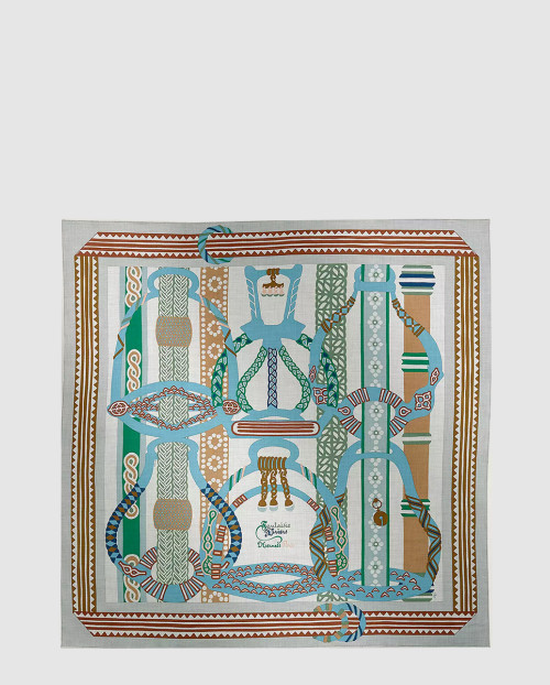 [HERMES-에르메스]Fantaisie d'Etriers 숄 140