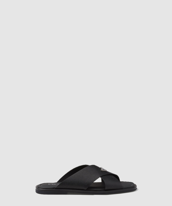 [PRADA-프라다]사피아노 가죽 크로스 슬라이드 2X3081