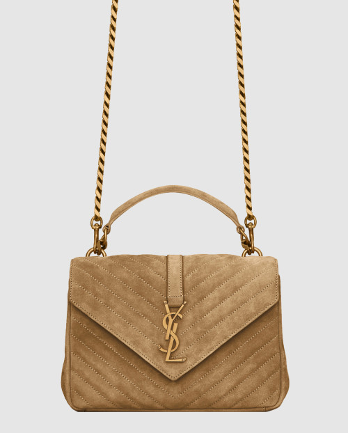 [SAINT LAURENT-생로랑]퀼팅 스웨이드 소재 미디엄 COLLèGE 600279