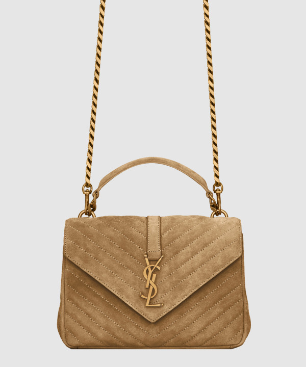 [SAINT LAURENT-생로랑]퀼팅 스웨이드 소재 미디엄 COLLèGE 600279