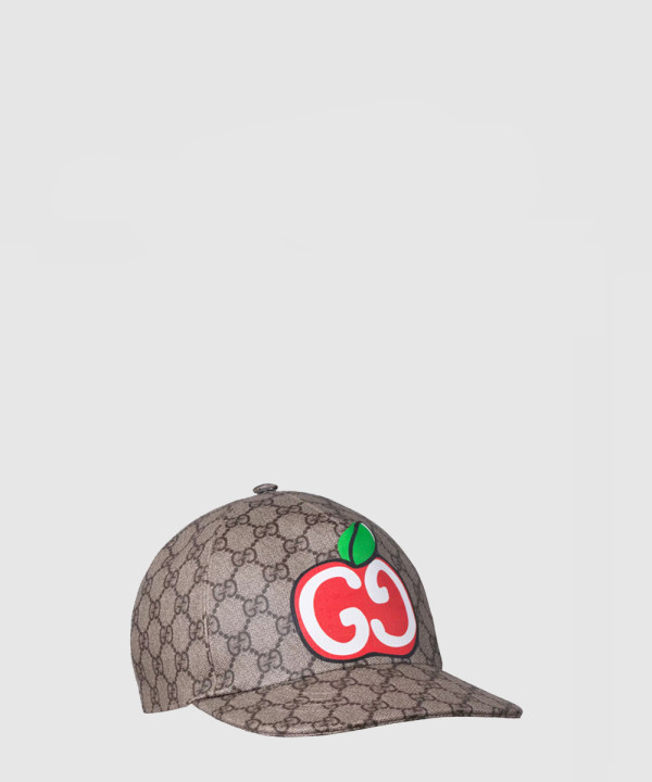 [GUCCI-구찌]애플 프린트 GG 벨크로 스트랩 캡 628446