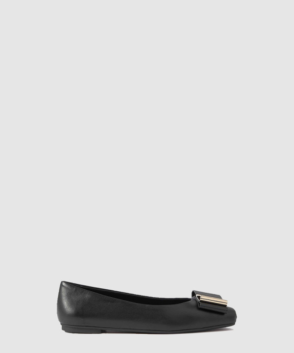 [FERRAGAMO-페레가모]더블 보우 발레리나 플랫 01G255