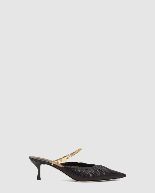 [FENDI-펜디]가죽 미디엄 힐 뮬 8R8519