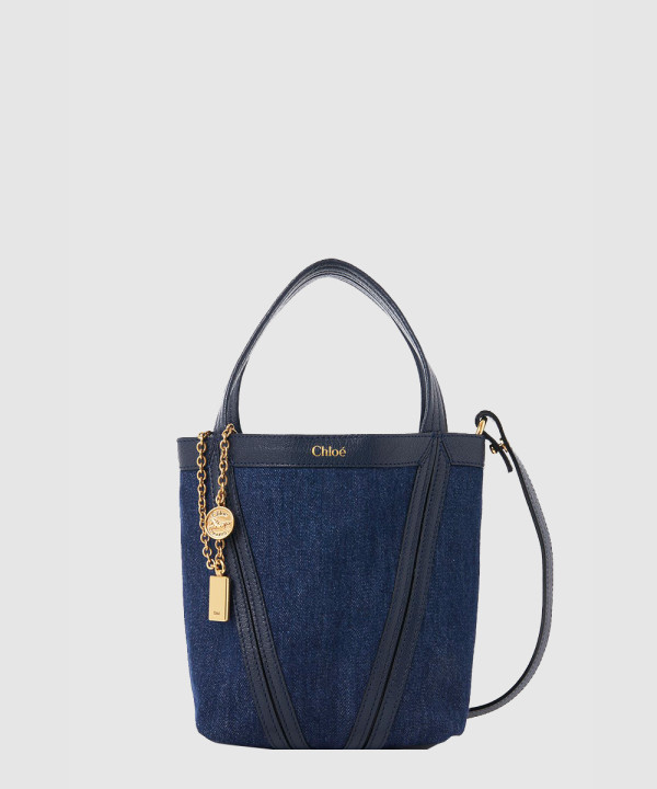 [CHLOE-끌로에]데님 스몰 Chloé Spin 토트백 AS812