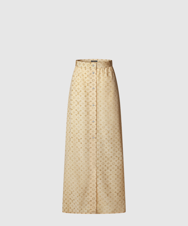 [LOUIS VUITTON-루이비통]워시드 모노그램 맥시 스커트 1AHZU7