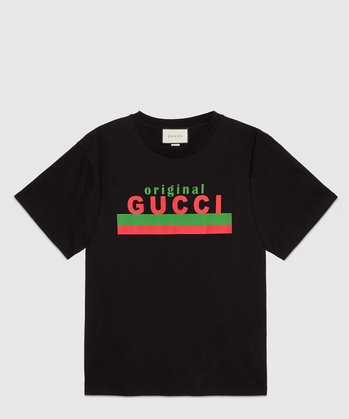 레플리카|이미테이션 gucci-구찌오리지널-구찌-프린트-오버사이즈-티셔츠-616036
