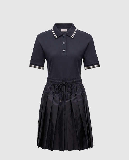 [MONCLER-몽클레어]코튼 피케 폴로 셔츠 드레스