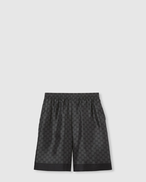 [GUCCI-구찌]프린트 트윌 실크 쇼츠 810782