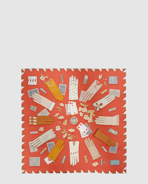 [HERMES-에르메스]L'Heure des Gants 스캐프 90