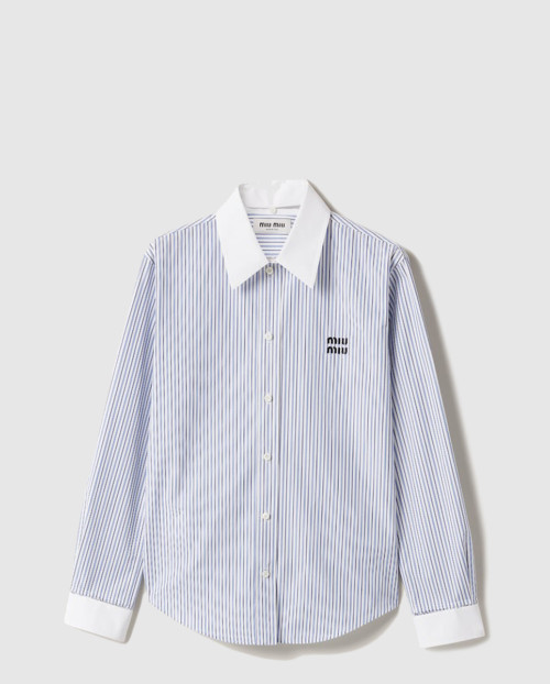 [MIUMIU-미우미우]스트라이프 포플린 셔츠 MK1972