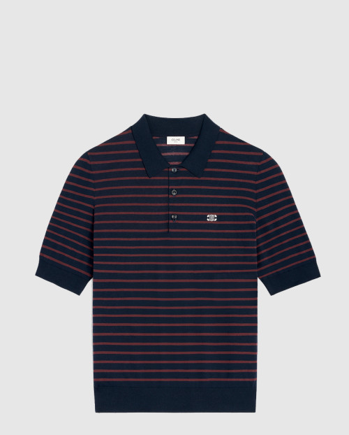 [CELINE-셀린느]숏 슬리브 폴로 스웨터 파인 코튼 RY0B83