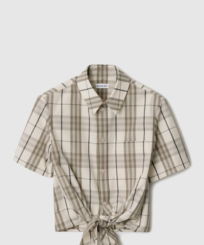 레플리카|이미테이션 burberry-버버리크롭-체크-코튼-셔츠-81092291
