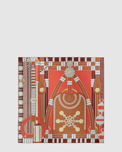 [HERMES-에르메스]Flora y Plata 스카프 90