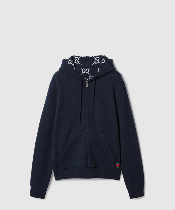 [GUCCI-구찌]리버서블 GG 울 후드 지퍼 재킷 794935