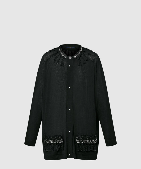 [LOUIS VUITTON-루이비통]프린지 트림 가디건 1AHFN7
