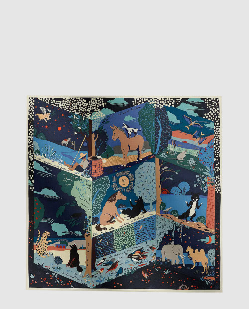 [HERMES-에르메스]Le Livre d'Esope 숄 140