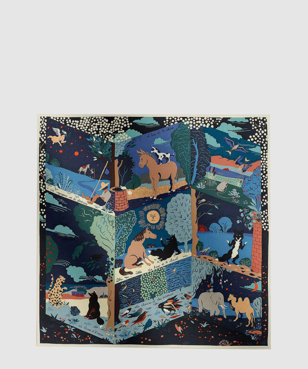 [HERMES-에르메스]Le Livre d'Esope 숄 140