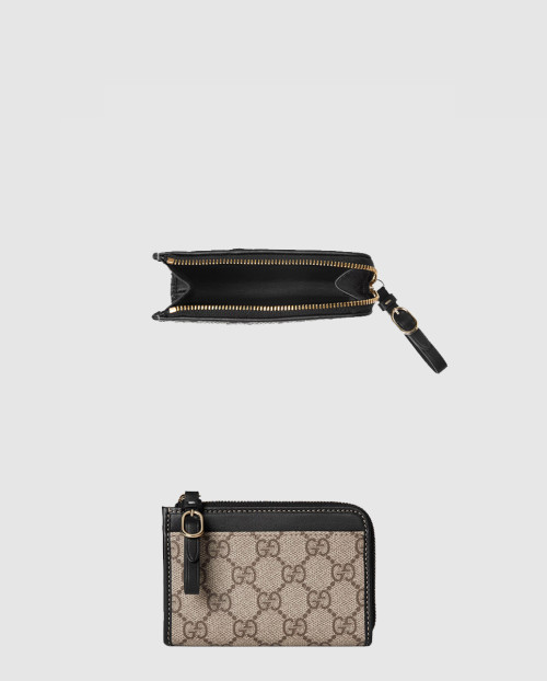 [GUCCI-구찌]GG 엠블럼 지퍼 카드 케이스 821804