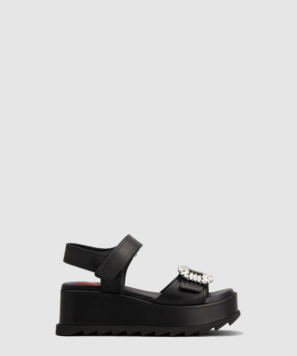 [ROGER VIVIER-로저비비에]슬라이디 비브 웨지 샌들 7754