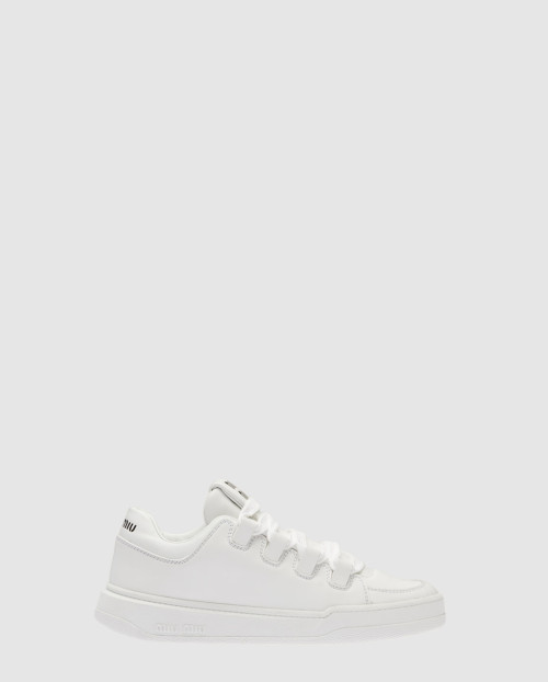 [MIUMIU-미우미우]레더 스니커즈 5E912D