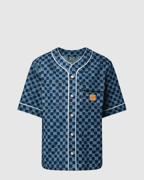[LOUIS VUITTON-루이비통]Damier 데님 야구 셔츠 1AIMJM