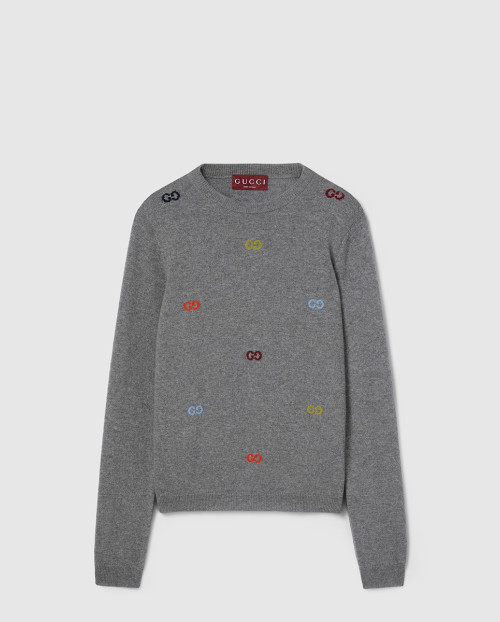 [GUCCI-구찌]인타르시아 파인 캐시미어 스웨터 ‎833668