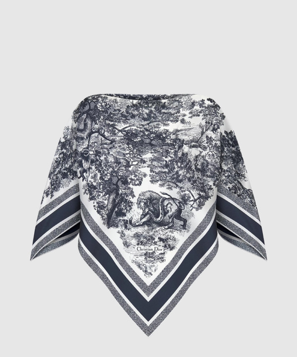 [DIOR-디올]Toile de Jouy Sauvage Dior 실크 탑 44JOU