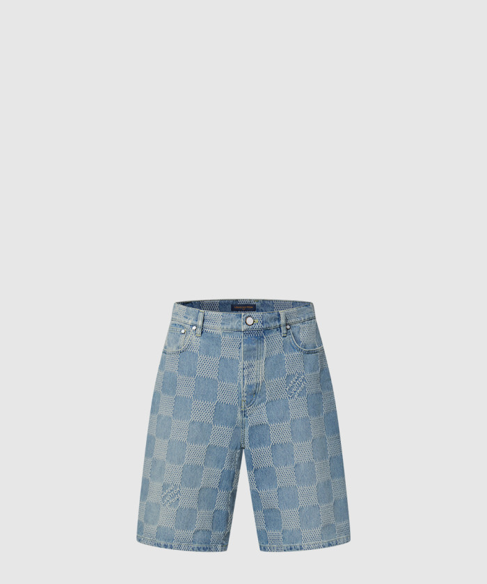 레플리카|이미테이션 louis-vuitton-루이비통damier-3d-라이트-데님-반바지-1ahvdw