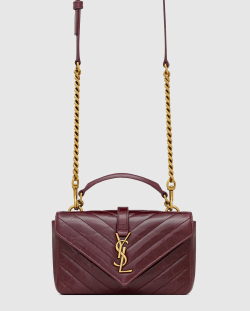 [SAINT LAURENT-생로랑]유광 가죽 소재의 COLLEGE 미니 779430