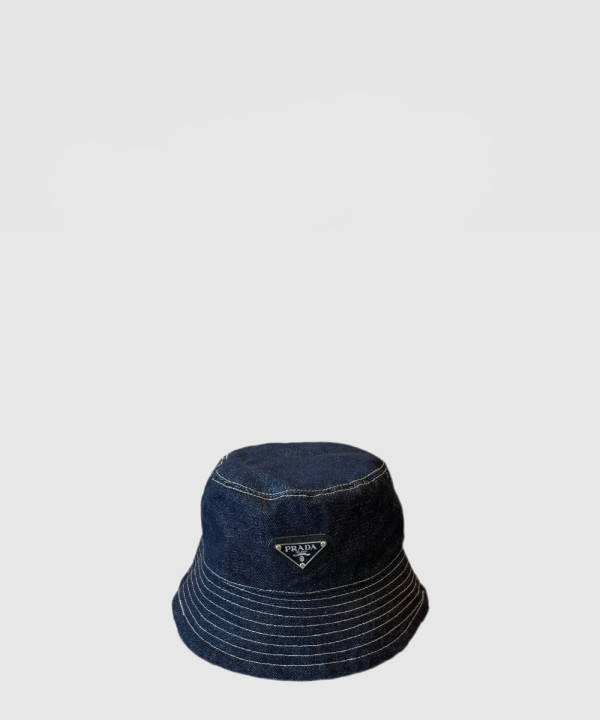 [PRADA-프라다]데님 삼각로고 버킷햇 5HC229