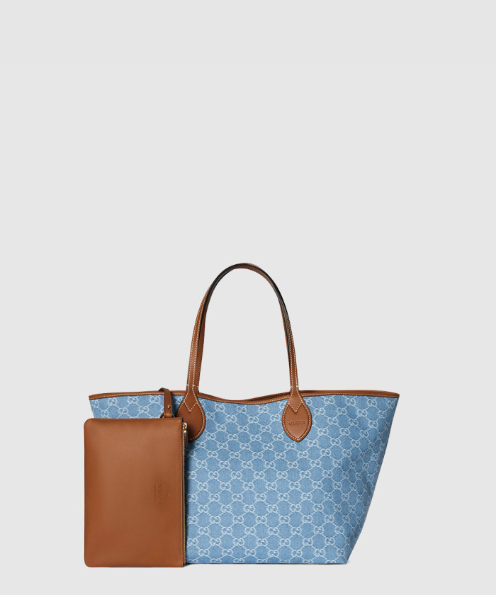 레플리카|이미테이션 gucci-구찌가죽-트림-데님-미디엄-토트백-837190