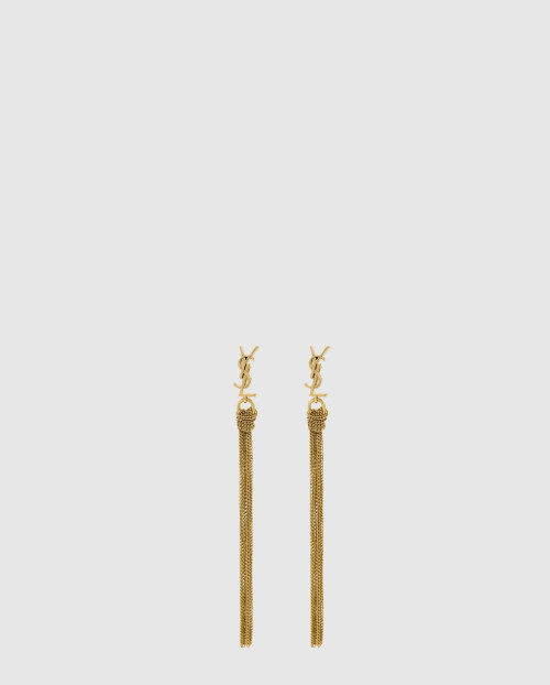 [SAINT LAURENT-생로랑]메탈 소재의 CASSANDRE 태슬 이어링 803195