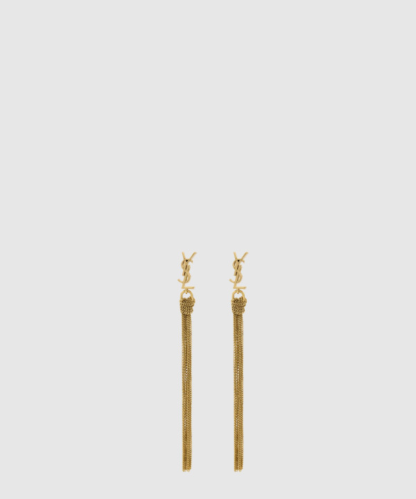 [SAINT LAURENT-생로랑]메탈 소재의 CASSANDRE 태슬 이어링 803195