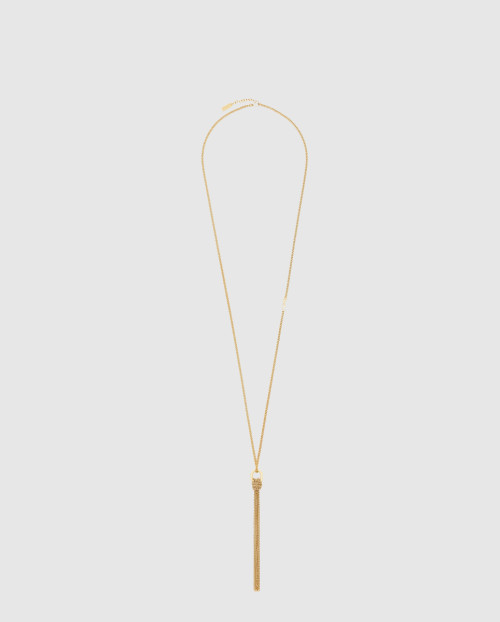 [SAINT LAURENT-생로랑]메탈 소재의 CASSANDRE 태슬 네크리스  803193