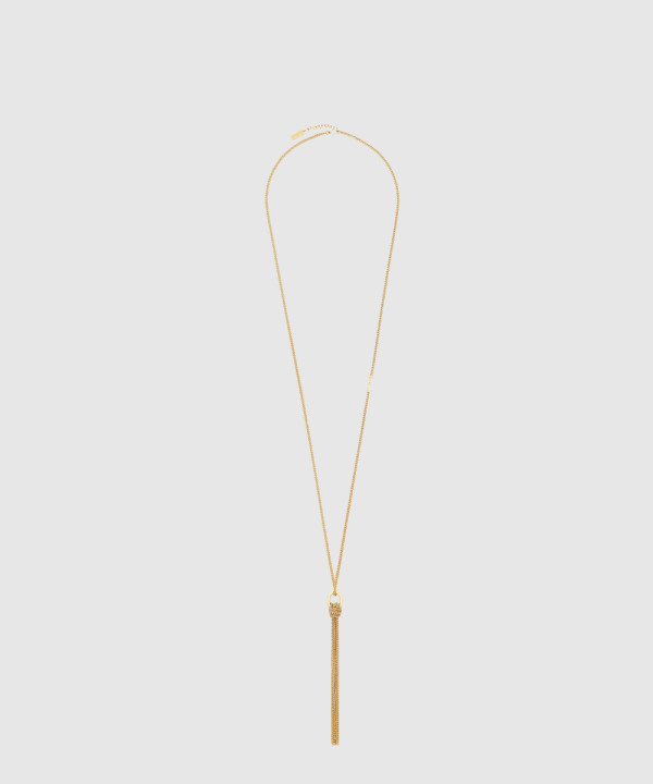 [SAINT LAURENT-생로랑]메탈 소재의 CASSANDRE 태슬 네크리스  803193