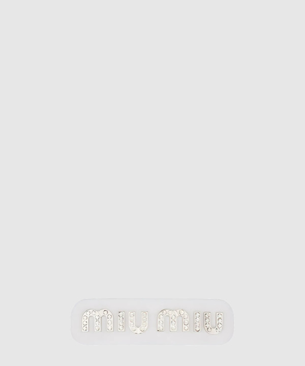 [MIUMIU-미우미우]크리스탈 로고 헤어핀 5IF072