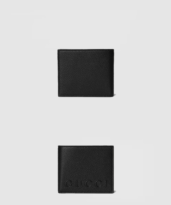 [GUCCI-구찌]엠보스 로고 반지갑 블랙 835119
